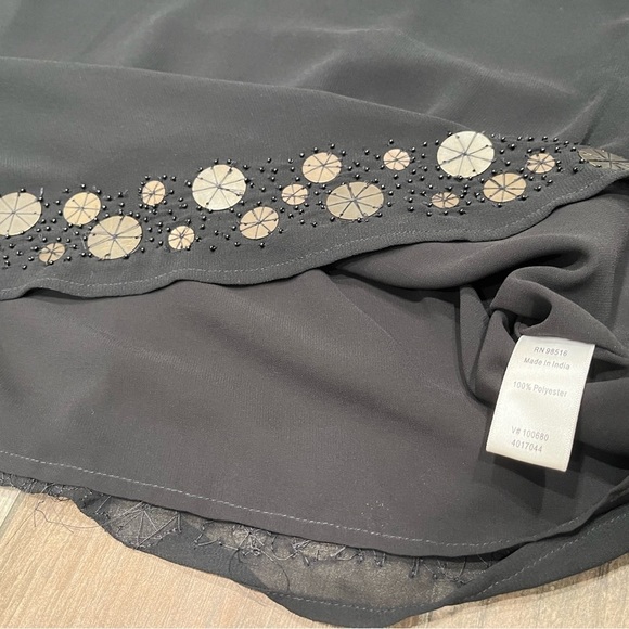 Coldwater Creek Beaded Black Coin Toss Top Blouse 2X 20-22 orig. $89.95 NWOT - Picture 9 of 9